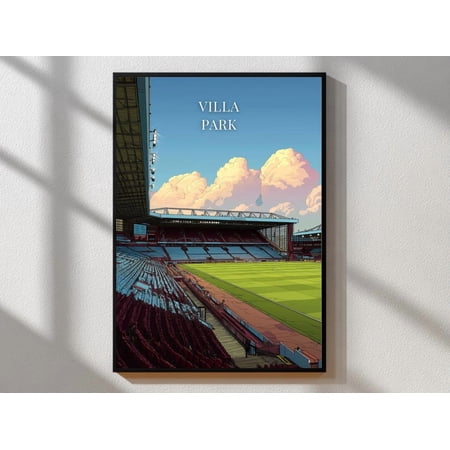 Villa Park Aston Villa Stadium Minimalist Football Modern Sports Home Accent Villa Wall Art Unframed Paper Print