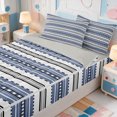 thumbnail image 3 of Erosebridal Modern Geometric Pattern Zipper Full Size Comforter Sets with Fitted Sheet and 2 Pillowcases,Minimalist Lines Zipper Bedding Set,Light Gray Reversible,4pcs, 3 of 7