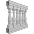 thumbnail image 3 of Ekena Millwork 38"H x 3'L Fiberthane Bradford Unassembled Balustrade Railing Kit, Style G (6 7/8" On-Center Spacing to Pass 4" Sphere Code), 3 of 6