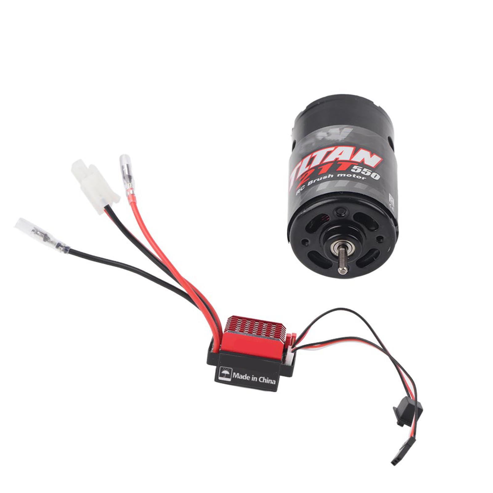 Black Automatic Throttle Stroke Adjustment Brushed ESC, RC Brushed Motor, Convenient And
