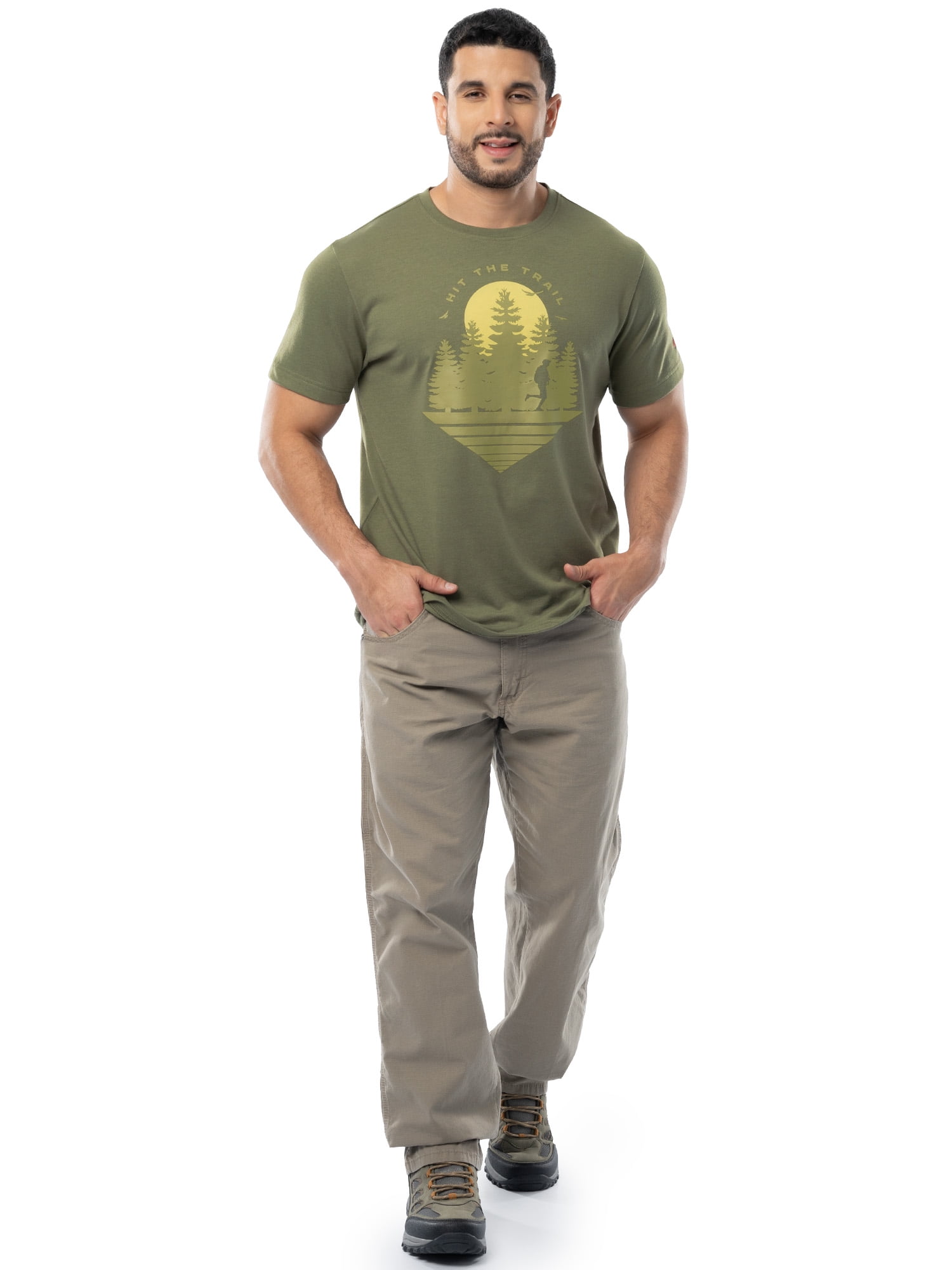 Ozark Trail Men's Active Graphic Tee with Short Sleeves, Sizes S-3XL