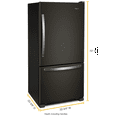 thumbnail image 4 of WHIRLPOOL WRB322DMHV bottom freezer freestanding refrigerator, 4 of 5