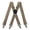 Metal hook beige, variant on Heavy Duty Suspenders for Men Work Biker Outdoor 3.8cm Wide X-Back with 4 Snap Hook Adjustable Elastic Trouser Braces Strap Belt