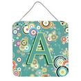 thumbnail image 4 of Carolines Treasures CJ2015-ODS66 Letter O Circle Circle Teal Initial Alphabet Wall or Door Hanging Prints 6HX6W, 4 of 7