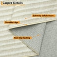 thumbnail image 3 of Modern Stripe Area Rug 8x10 Machine Washable Rug for Living Room, Non Slip Indoor Floor Carpet, Low Pile Pearl Velvet Soft Rug, Foldable Printed Rug for Bedroom, Nursery, Beige Tones, 3 of 9