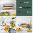 thumbnail image 2 of COOK WITH COLOR 8-Pc Glass Baking Dish Set with Lids, Microwave-Safe Glass Bakeware Set, Sage, 2 of 9