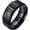 Black, variant on Unisex Stainless Steel 8MM Religious Prayer Statement Lucky Amulet Black Rings