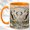Orange, variant on Dancing Cranes Coffee Mug, Wetland Bird Mug, Ceramic 11 oz