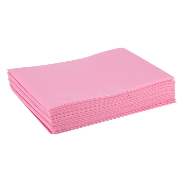 Sábana desechable impermeable y resistente al aceite para salón, spa, tatuaje, mesa de masajes, hoteles (rosa)