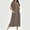 Brown, variant on Knit Robe for Women Long Full-Length Zip-Up Housecoat with Pockets Gradient Color Nightgown Lounge Wear for Maternity and After Shower