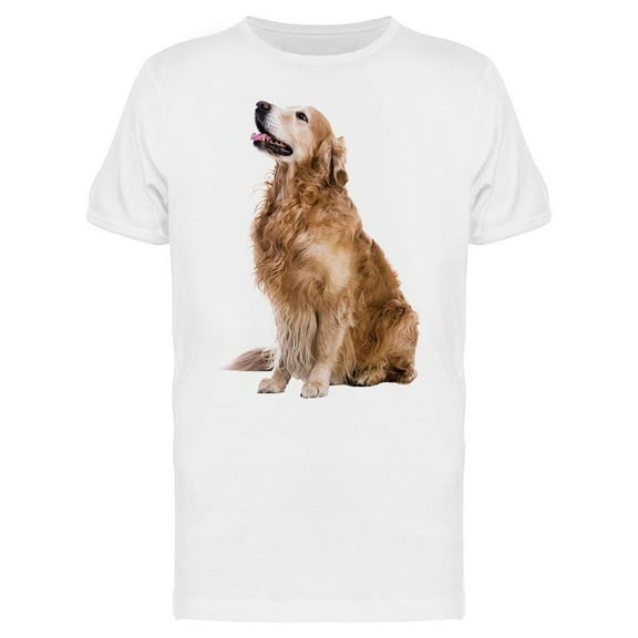 Beautiful Dog Sitting Down T-Shirt Men -Image by Shutterstock, Male Large