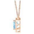 thumbnail image 2 of ANGARA Natural Heart-Shaped Aquamarine Pendant with Diamond Halo in 14K Rose Gold for Women (Size-4mm) | March Birthstone, Birthday, Anniversary, Jewelry Gift for Women | Natural Aquamarine Necklace, 2 of 8
