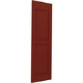 thumbnail image 3 of Ekena Millwork 15"W x 67"H Americraft Two Equal Raised Panel Exterior Real Wood Shutters (Per Pair), Pepper Red, 3 of 10