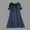 Navy, variant on Sundresses for Women Casual Beach Brown Dress Solid Short Sleeve Hooded Dress Button Mini Dresses Plus Sundress