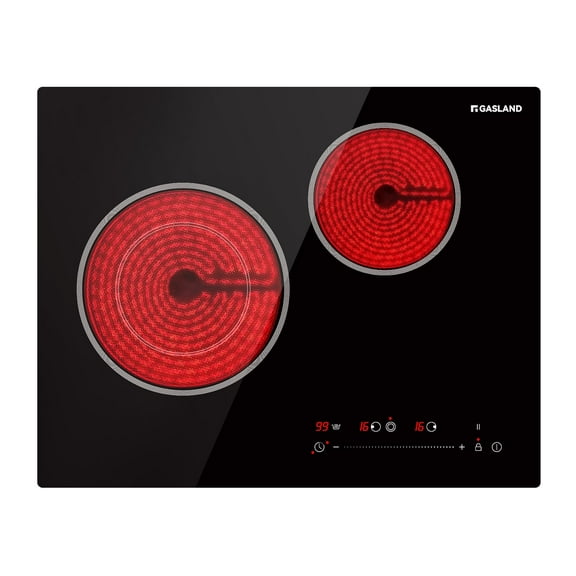 GASLAND 21 Inch 2 Burners Electric Cooktop, ETL Certificated,  Built-in Radiant Ceramic Apartment Cooktop, 3700 W Electric Stove Top, 240 V