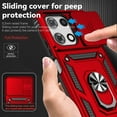 thumbnail image 5 of MUKO for Motorola Moto G 2025 / Moto G 2026 / Moto G Play 2026 Case, with Slide Camera Cover Screen Protector Ring Holder Kickstand Military Grade Protection Drop Tested Protective Phone Case Red, 5 of 9