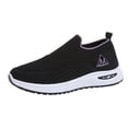 thumbnail image 6 of Women's Orthopedic Walking Shoes 2026 Arch Support Antiskid Slip on Running Shoes Breathable Mesh Knit Sneakers Black Size 8.5, 6 of 6