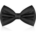 thumbnail image 1 of Men's Bow Tie, Classic Solid Color Pre-Tied Bow Tie for Men, Satin Tuxedo Bow Tie, Adjustable Formal Tie for Parties, Weddings (Black), 1 of 5