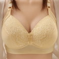 thumbnail image 2 of Aboser Full Coverage Bras for Older Women Push Up Wireless Bras Breathable Seamless Tshirt Bralette No Underwire Everyday Bra Seniors Bras Beige 52D, 2 of 3