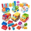 AFALAH Kid Connection Deluxe Vehicles Play Set Plastic Blocks (98 Pieces)