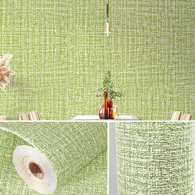 Textured Fabric Wallpaper Faux Grasscloth Grey Peel and Stick Wallpaper
