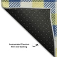 thumbnail image 5 of Addison Rugs Mayfield Premium Machine Washable Transitional Plaid Yellow Rectangle Rug, 10' x 14', 5 of 6