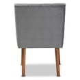 thumbnail image 5 of Baxton Studio Alvis Mid-Century Modern Grey Velvet Upholstered and Walnut Brown Finished Wood Dining Chair, 5 of 7