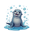 thumbnail image 3 of cartoon Seal Theme Stickers, Waterproof Seal Theme Sticker for Water Bottle Laptop Phone Cases Planner Skateboard Luggage Helmet Party Favor Decor, Ideal for Adults Teens Teacher Rewards, 3 of 9
