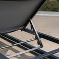 thumbnail image 5 of GDF Studio Mottetta Outdoor Mesh and Aluminum Armless Adjustable Chaise Lounges, Set of 2, Black and Dark Gray, 5 of 10