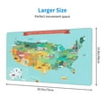 thumbnail image 3 of Balery Usa Tourist Map Mouse Pad ,15.8x29.5 In Large Gaming Mouse Pad Desk Mat Long Non-Slip Rubber Stitched Edges,Waterproof Mousepad Desk Mat For Gamer Office Home, 3 of 9