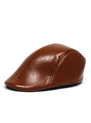 mnjin baseball caps leather beret men's adjustable newsboy hat beret hat  driving hat cap fashion beret hat flat cap beanies for winter coffee