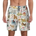 thumbnail image 2 of Goofa Dogs Funny Pets Printed Men's Swim Trunks Board Shorts Quick Dry Mens Swimming Trunks with Compression Liner,Breathable Fit Hawaii Beach Shorts-XX-Large, 2 of 9