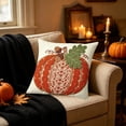 thumbnail image 6 of Halloween Ghost Pumpkin Pillow Cover, Black Cat Print, 18x18 Soft Cushion Case, Hidden Zipper, Fall Thanksgiving Decor for Sofa Home by MPOISVA, 6 of 7