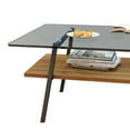 thumbnail image 3 of Classy Coffee Table With Gray Tempered Glass And Metal Frame Structure Top Dependable Legs, 3 of 6