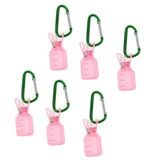 6pcs cubierta del señuelo de del del de pllla del calamar W / D llavero , Rosado DYNWAVEMX Cubierta de señuelo de pesca de camarón