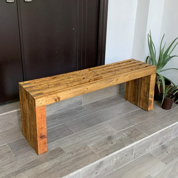 Banca para Jardín para Exterior o Interior para Tres o Dos personas, Estilo Vintage De Madera Durable. D4 Moderno