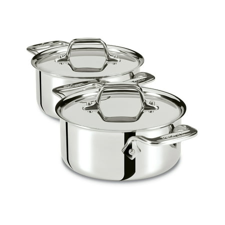 All-Clad .5 qt Round Stainless Steel Cocottes - Set of Two