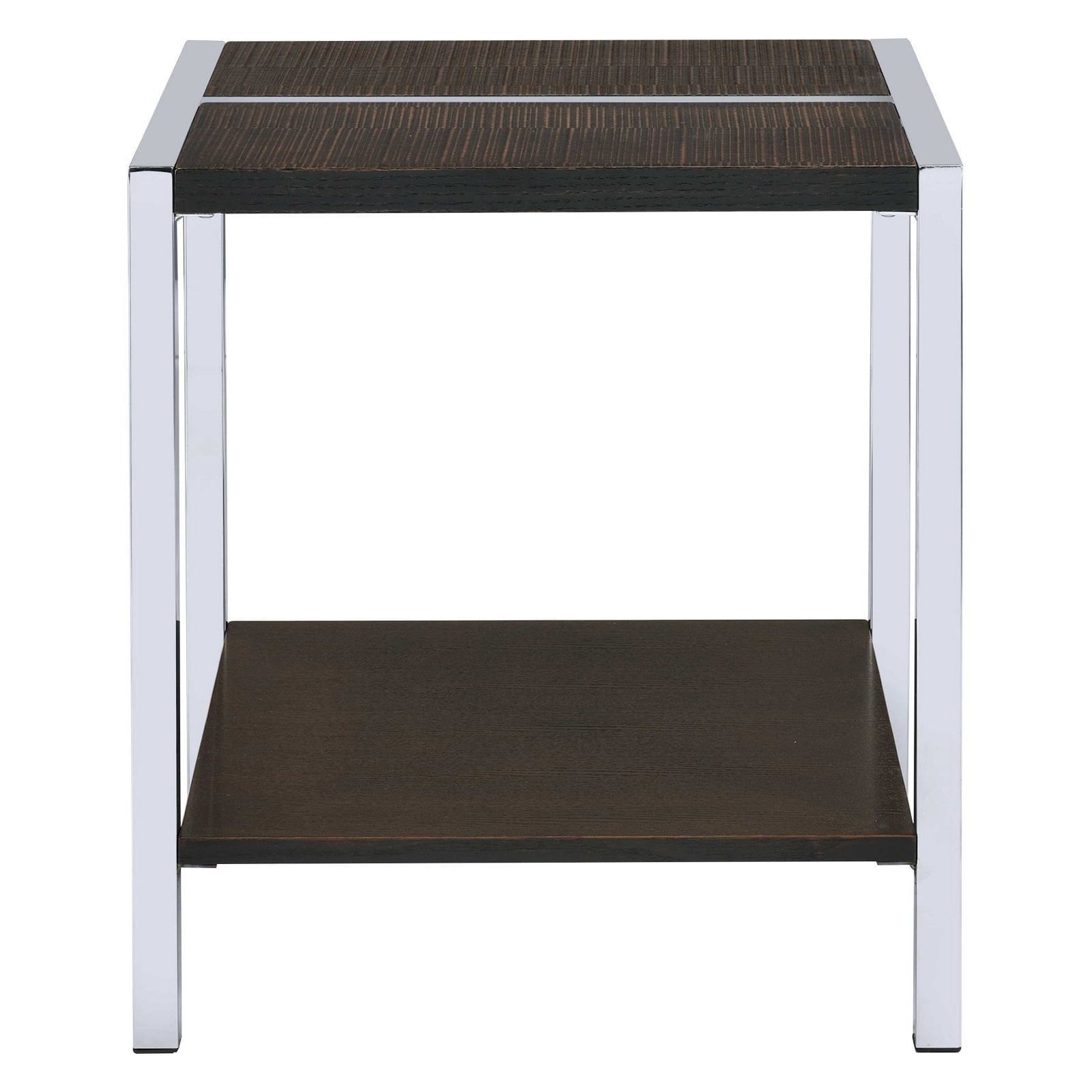 Acme Jethro End Table Espresso & Chrome