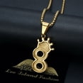 thumbnail image 5 of NEGS 18K Gold Plated Number 8 Crown Pendant Basketball Star Memorial Souvenir 24'' Chain Stainless Steel Necklace for Men Women, 5 of 7