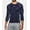Midnight Navy, variant on Men's Hg Long Sleeve Compression Shirt, Red \ Steel,SMALL - US