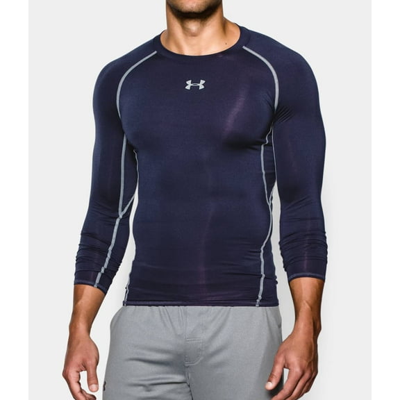 Under Armour Men's HeatGear Armour Long Sleeve Compression Shirt 1257471-410 Midnight Navy