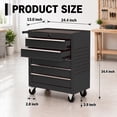 thumbnail image 2 of Memoryfield Metal Rolling Tool Chest with 5 Drawers, Portable Tool Storage Cabinet with Lock & Hooks, Tool Cart Organizer for Garage Workshop, Black, 2 of 8