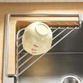 thumbnail image 5 of Yhmxh Stainless Steel Sink Corner Caddy, Over‑the‑Sink Triangle Sponge Holder, Kitchen Sink Storage Rack for Sponge Scrubber Dishcloth Soap Organizer for Kitchen Counter Sink Corner Organization, 5 of 6