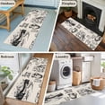 thumbnail image 6 of Farm Milk Washable Runner Rugs 2'x6', Graffiti Cow Cartoon Cheese Gray Pastoral Landscape Low Pile Throw Entryway Rug Non-Slip Sturdy Edge Binding Carpet for Indoor Bedside Entrance Bedside, 6 of 9