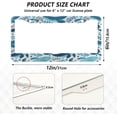 thumbnail image 4 of Coolnut Watercolor Whale License Plate Frame 2 Pack 2 Holes Car Aluminum License Plate Holder Automotive Parts Decoration Universal with Screw Caps Cover, 4 of 7
