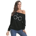 thumbnail image 2 of Uniexcosm Tops for Women Long Sleeve Crewneck T-Shirts Casual Loose Cotton Tees Tunic Shirts, 2 of 10