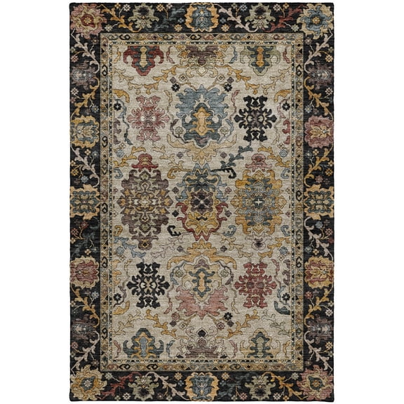 Dalyn Silk Road Area Rug SR5-Black SR5BK3X5 Black, 3' x 5'