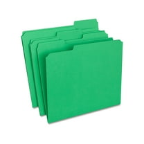 Staples Colored File Folders w/ Reinforced Tabs Letter 3 Tab Green 100/Box TR508960/508960