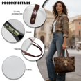 thumbnail image 5 of ZUXONGSY Leather Bear Print Handle Handbag for Women Fashion Top Handle Bag Lightweight Weekender Bag with Inner Pocket for Tours Daily Use, 5 of 6
