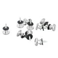 thumbnail image 1 of Guitar Strap Lock, Guitar Strap Lock Pin Metal Universal Sturdy Adjustable 10 Pcs Mushroom Style  for Ukulele Silver,Black,Gold, 1 of 7